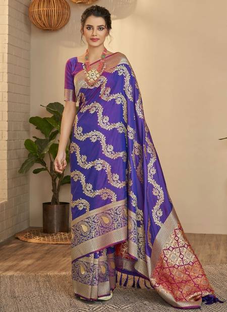 Purple Colour Rajyog Rajpath Amravati New Exclusive Festive Wear Soft Silk Saree Collection 69001